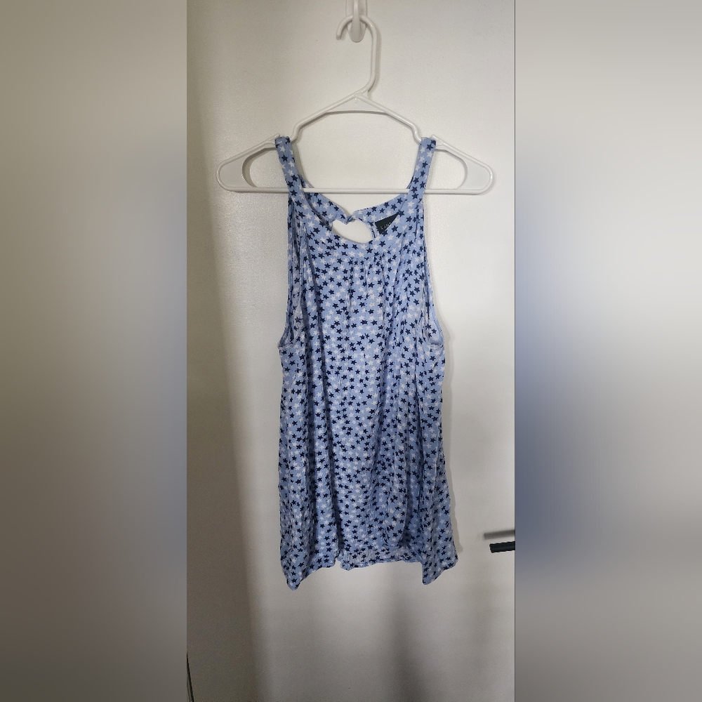 Blue Floral Tank Top